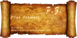 Plel Zotmund névjegykártya